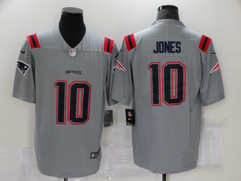 Men's New England Patriots Mac Jones #10 Gray Jersey